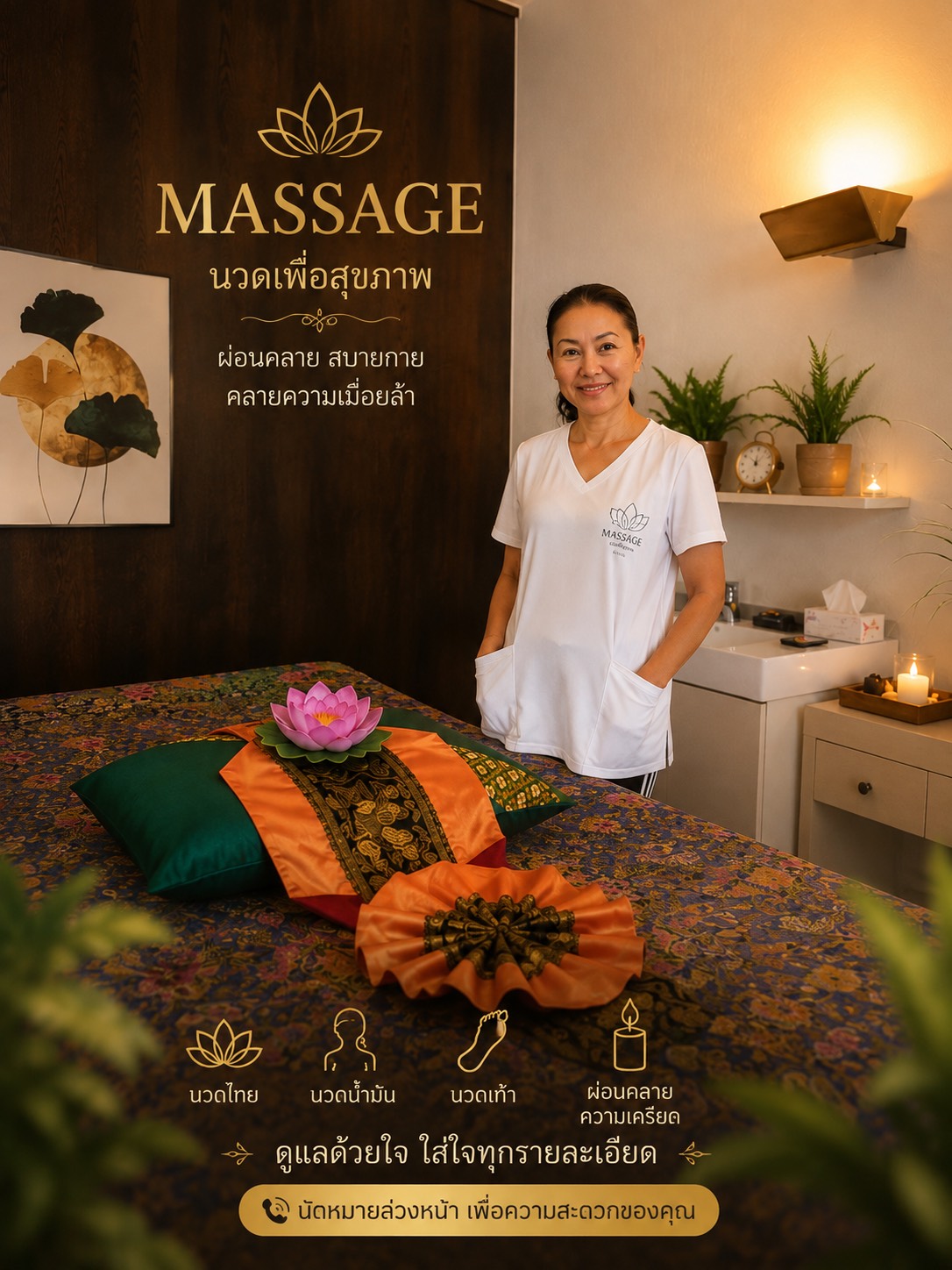 Bang On Muenpakdee in der Thai Massage Praxis Wil
